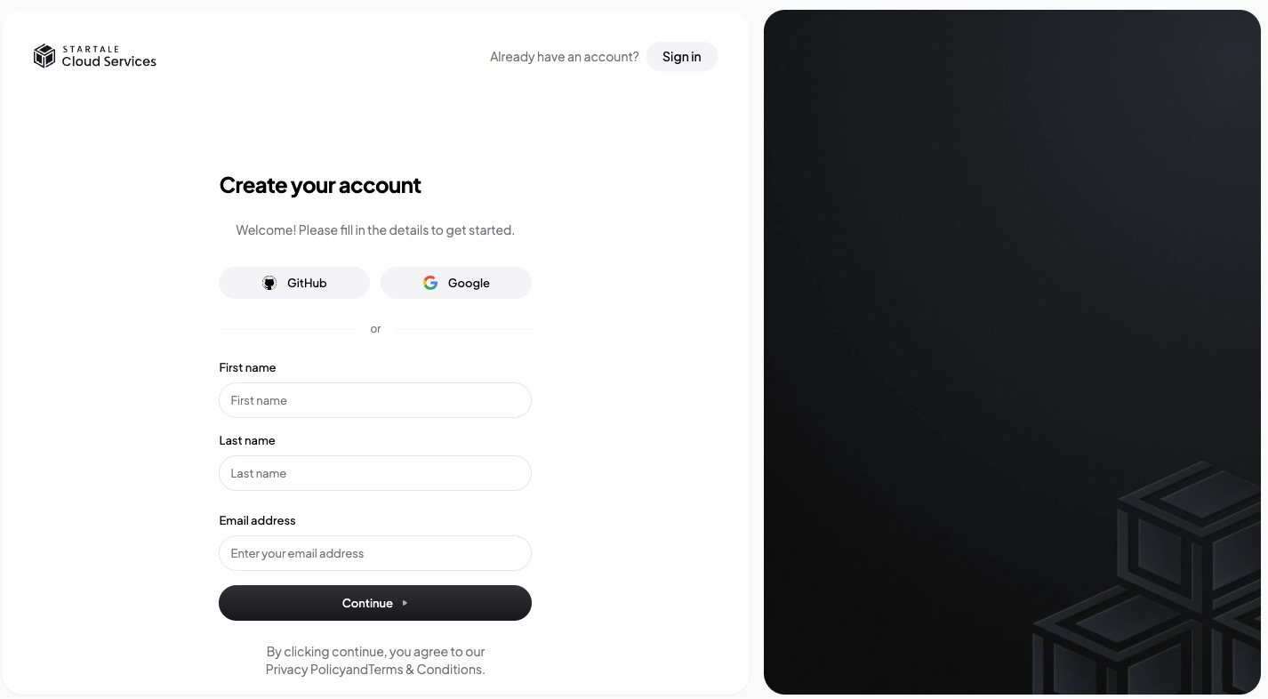 Creating an account