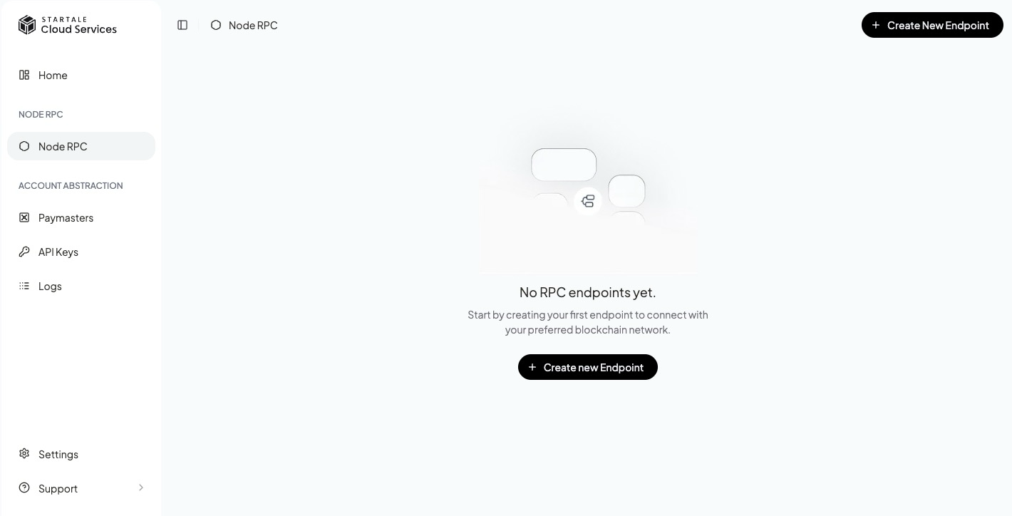 Welcome screen